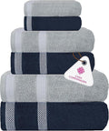 CASA COPENHAGEN Solitaire 6Pcs 100% Egyptian Cotton Large Designer Towels Gift by CASACOPENHAGEN