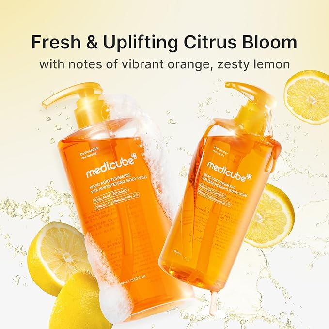 medicube Kojic Acid Turmeric Brightening Body Wash | Gentle Shower Gel - Image 5