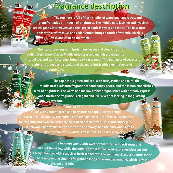 20 Pack Christmas Hand Lotion Gifts Set，Moisturizing Hand Cream - Image 6