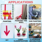 Bligo 10 Pack Red Painters Tape 1 Inch x 55 Yards, Medium Adhesive Masking Tape Bulk (550 Total Yards), Residue-Free for Painting, DIY Crafting, Indoor & Outdoor Use