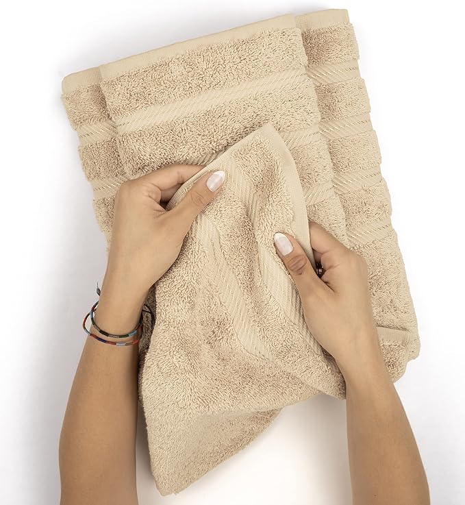American Soft Linen Luxury 4 Piece Bath Towel Set, 600 GSM 100% Cotton Turkish - Image 5