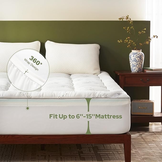 BEDLORE 4 Inch Memory Foam Mattress Topper Twin, 2-in-1 Dual Layer Design - Image 5