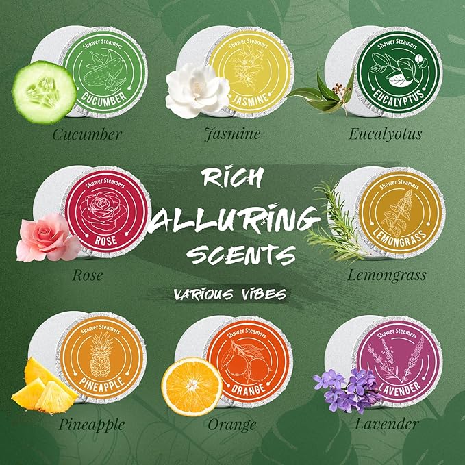 Shower Steamers Aromatherapy, 8% Natural Essential Oils, Women/Men Spa Steamer - Image 3