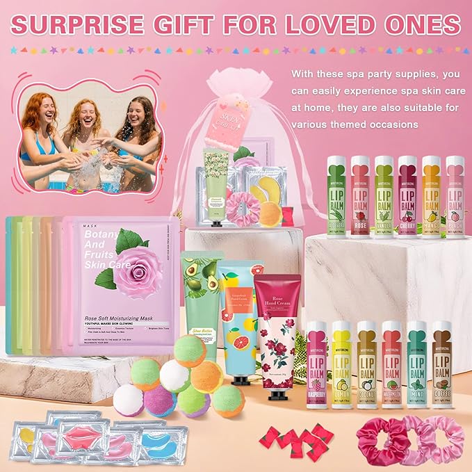120 PCS Spa Party Supplies for Girls & Women, Spa Party Favors Include Face - Image 7