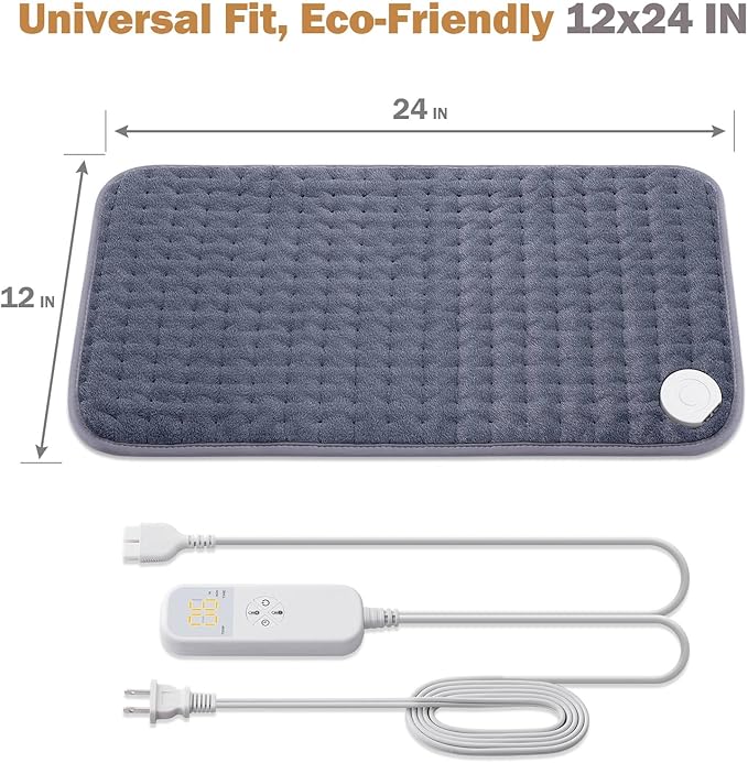 Christmas Gifts Heating Pad for Back, Shoulder Pain & Cramps Relief, Electric - Image 6