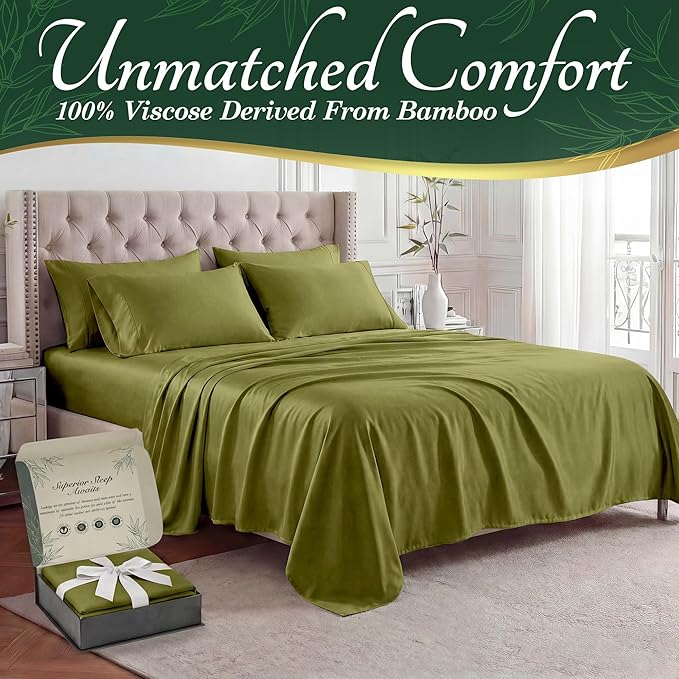 DECOLURE 100% Viscose Derived from Bamboo Sheets Full Size - Image 2