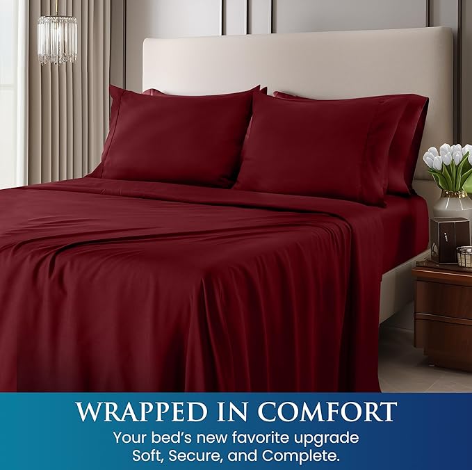 Utopia Bedding Queen Size 4 Piece Sheet Set - Image 4