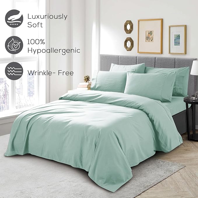 Mueller Ultratemp King Size Sheets Set, Super Soft 1800, 6 Piece, Deep Pocket - Image 5