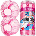 LEOBRO Disposable Shower Caps, Plastic Shower Caps by LEOBRO