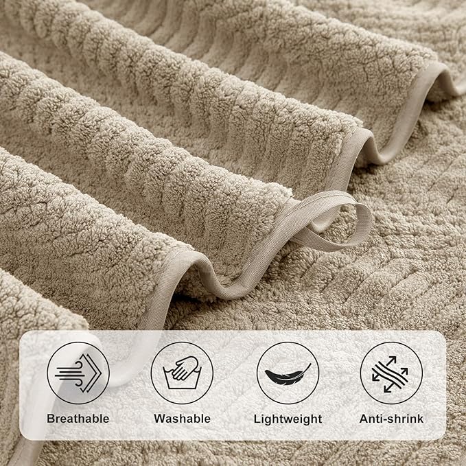 8 Piece Bath Towel Set-2 Oversized Bath Sheets, 2 Hand Towels, 4 - Image 9