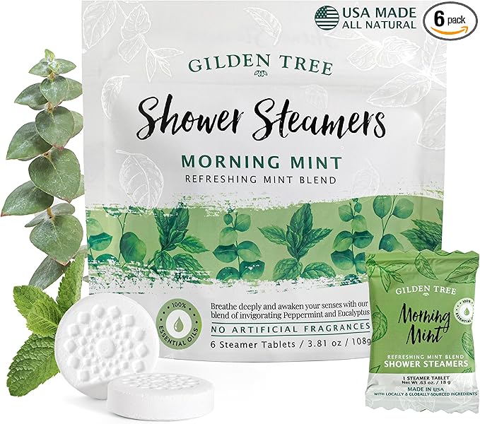 Gilden Tree Shower Steamers Aromatherapy Peppermint & Eucalyptus Essential Oils by GildenTree