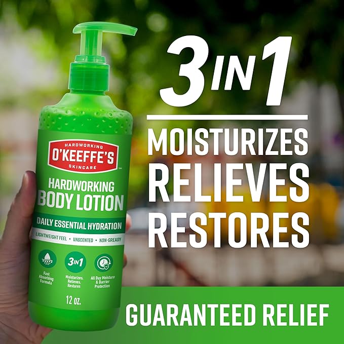 O'Keeffe's Hand and Body Lotion - 12 oz Pump - Daily Essential Hydration - Image 4