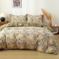 OAITE Green Leaves King Size Duvet Cover-3 Pieces Prewashed Cotton-Like by OAITE