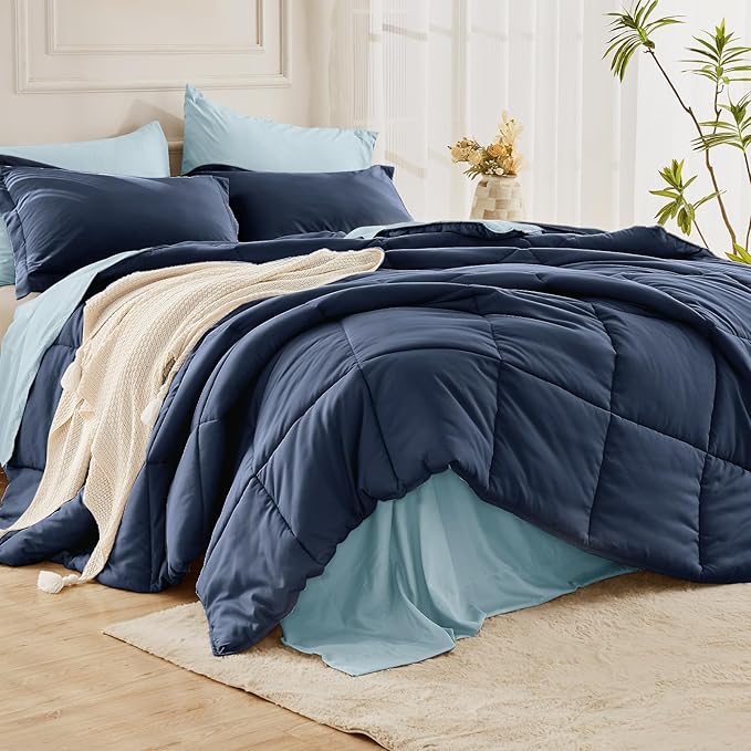 JOLLYVOGUE King Comforter Set, Ultra-Soft Bed in a Bag King Size 7 Pieces - Image 8