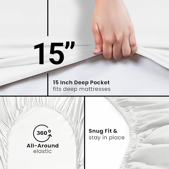 Utopia Bedding Queen Fitted Sheet - Image 3
