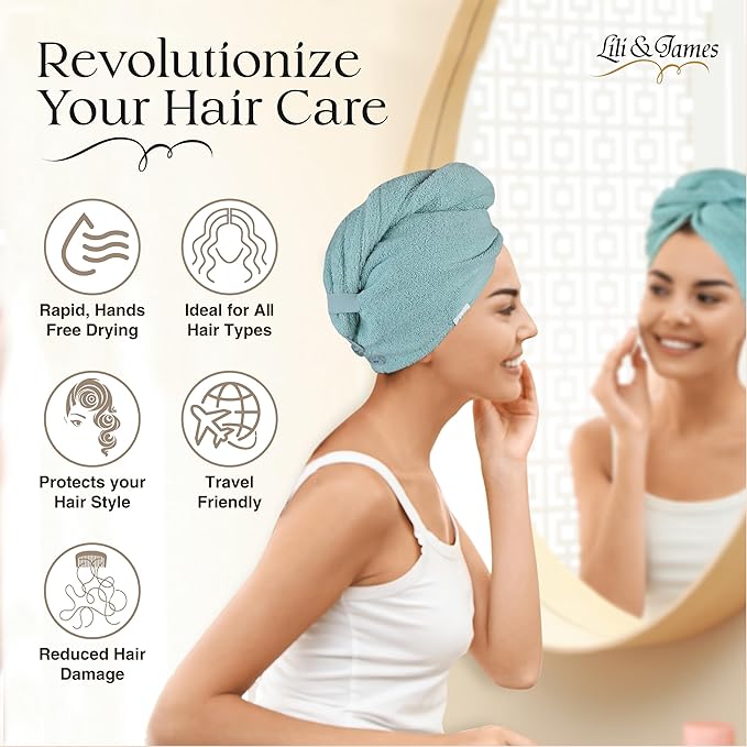 Cotton Hair Towel Wrap for Women/Kids | Quick Dry, Soft & Absorbent 420-GSM - Image 6