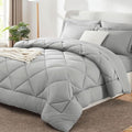 CozyLux Full Size Comforter Sets Light Grey by CozyLux