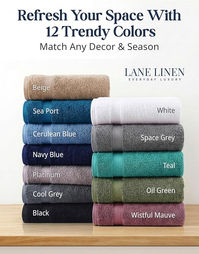 LANE LINEN Luxury Towels and Washcloths Sets - Image 9