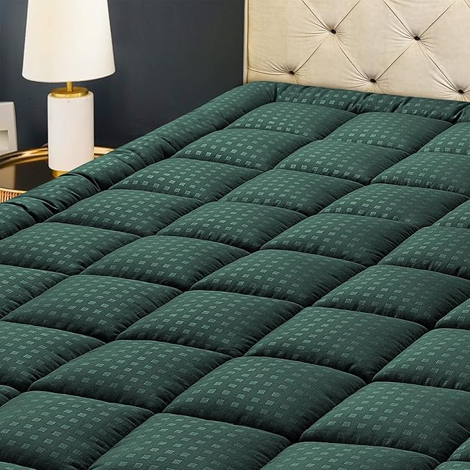 HYLEORY Queen Mattress Pad Quilted Fitted Mattress Protector Cooling Pillow Top by HYLEORY-YourBeddingExpert