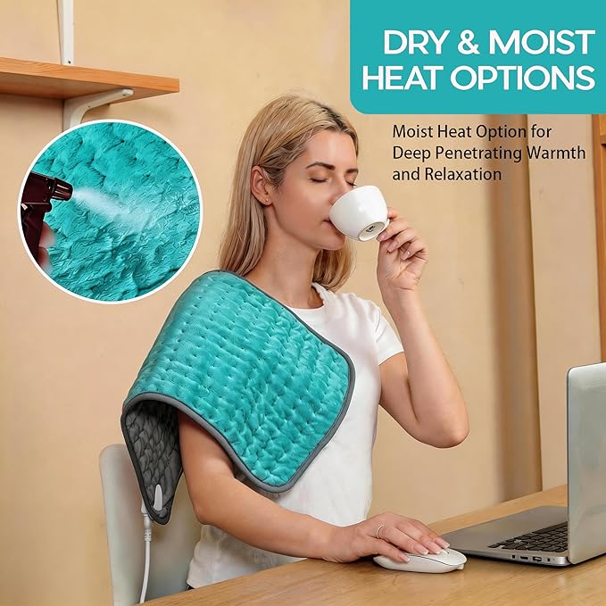 Cyan Heating Pad for Gifts Soothing Heat Therapy for Women & Men, Perfect - Image 5