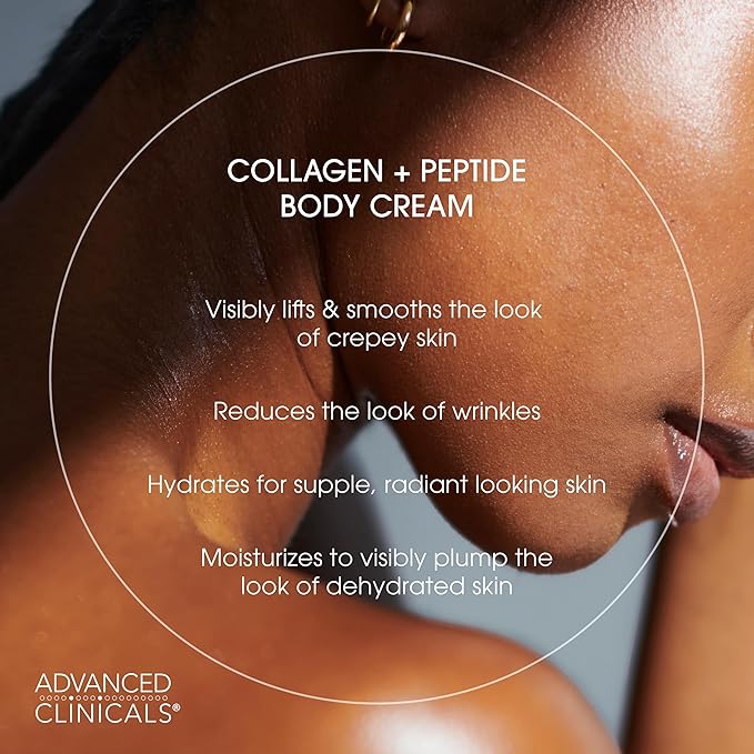 Advanced Clinicals Collagen Peptides Body Lotion + Hyaluronic Acid Moisturizer - Image 6