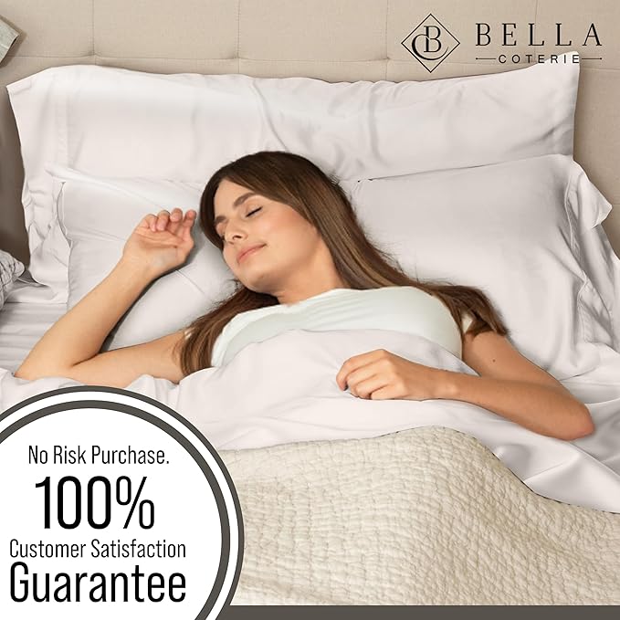 Bella Coterie | Luxury Bamboo Viscose King Size Pillowcase Set | 100% - Image 5