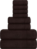 Belizzi Home 8 Piece Towel Set 100% Ring Spun Cotton, 2 Bath Towels 27x54 by Unknown