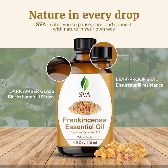 SVA Frankincense Essential Oil – 4 Fl Oz – 100% Natural Boswellia Serrata Oil - Image 7