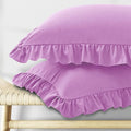 KKJIAF Ruffle Pillow Cases Standard Size Set of 2, Ruffled Pillow Covers by KKJIAF