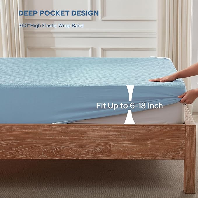 BEDLORE Waterproof Mattress Protector, Twin XL Size Mattress Pad - Image 4