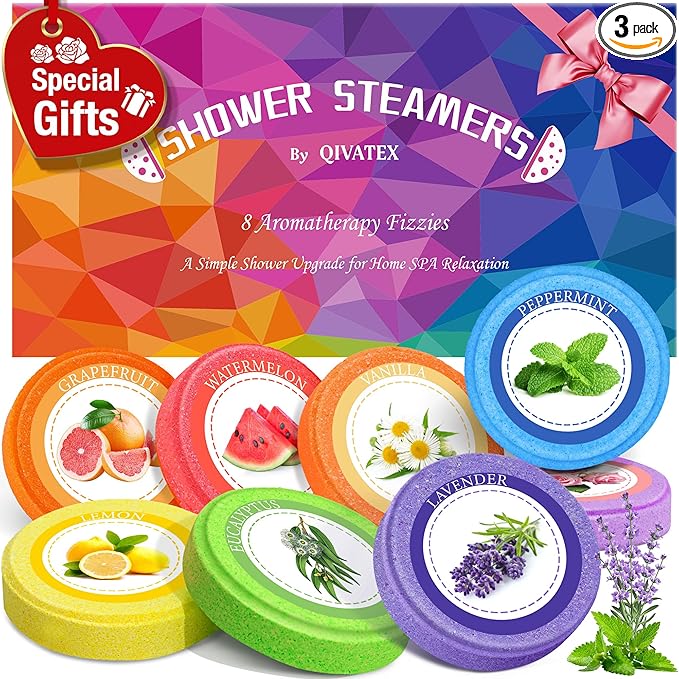 Qivatex Shower Steamers Aromatherapy, Mothers Day Gifts by Qivatex