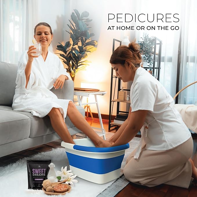 Mantello Collapsible Foot Bath Foot Soaking Tub | Portable Foot Spa Pedicure - Image 3