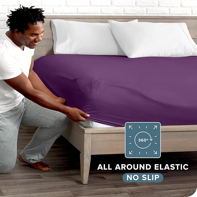 Bare Home Fitted Bottom Sheet King Size - Image 3
