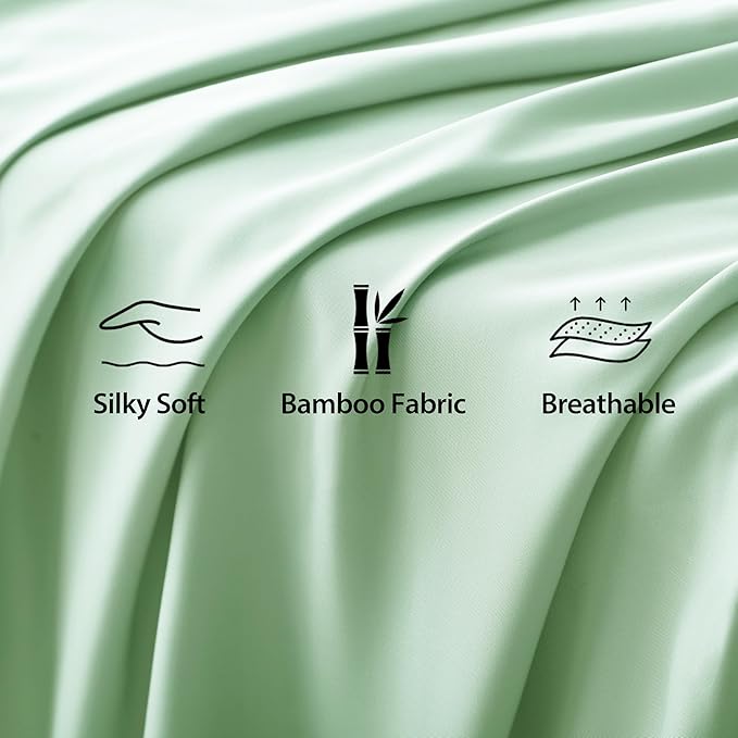 Bamboo Viscose Flat Sheets Only, Sateen Weave Calking Size Flat Sheet Only - Image 3