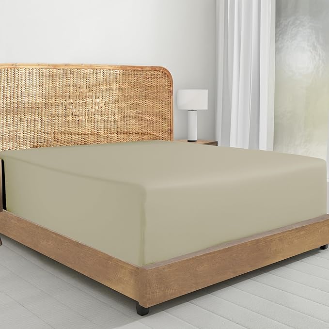 California Design Den California King Fitted Sheet Deep Pocket Only by CaliforniaDesignDen