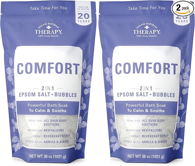 Village Naturals Therapy Comfort Foaming Bath Soak, 36 oz by VillageNaturalsTherapy