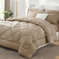CozyLux Queen Comforter Set Taupe by CozyLux