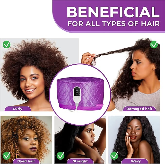 Hair Steamer for Deep Conditioning w/10-level Heats Up Quickly, Heating Cap for - Image 6