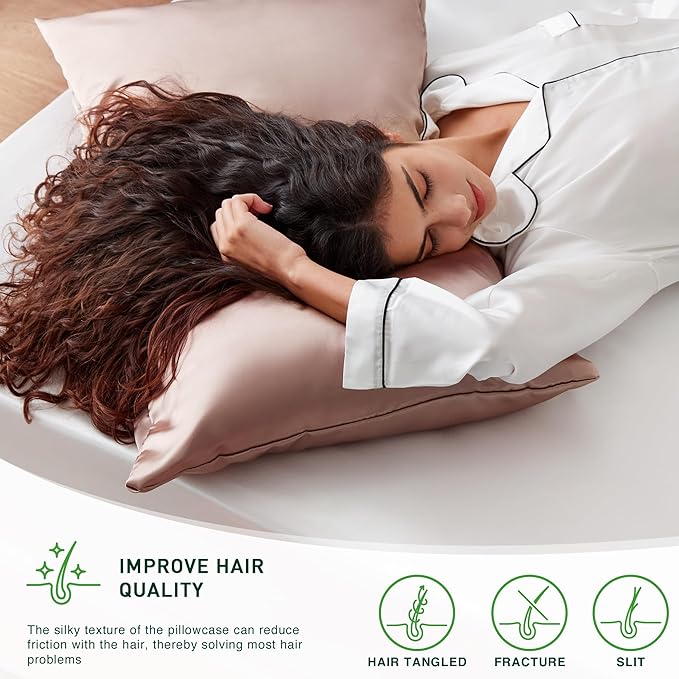Love's cabin Satin Pillowcase Set of 2 Standard Size 20x26, Cooling Pillow - Image 3