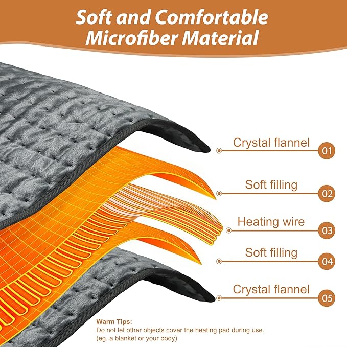 Electric Heating pad for Back Neck Shoulder Knee Arms Legs- Electric Heat Pads - Image 3