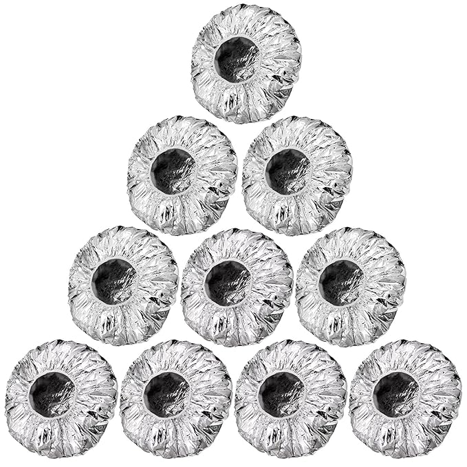 12 Pieces Deep Conditioning Caps Aluminum Foil Reusable Hair Processing Hair - Image 2
