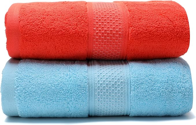 Cotton Bath Towels Set, 2-Piece Set Super Absorbent Quick Drying, Suitable - Image 4