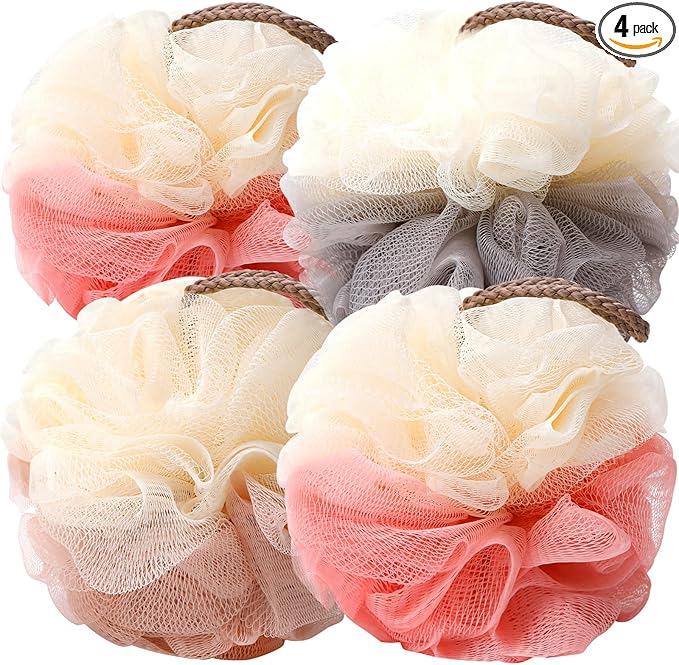 FARMOGA Bath Loofah Sponge Back Scrubber Shower Sponge Soft Mesh Exfoliator by Farmoga