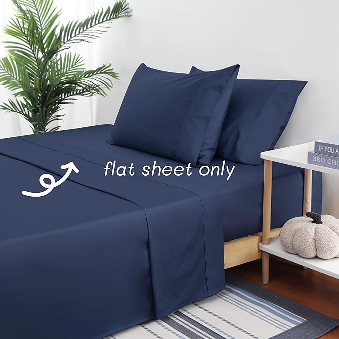 Flat Sheet Only 2 Pack, Full Size 400 Thread Count 100% Egyptian Cotton Flat - Image 5