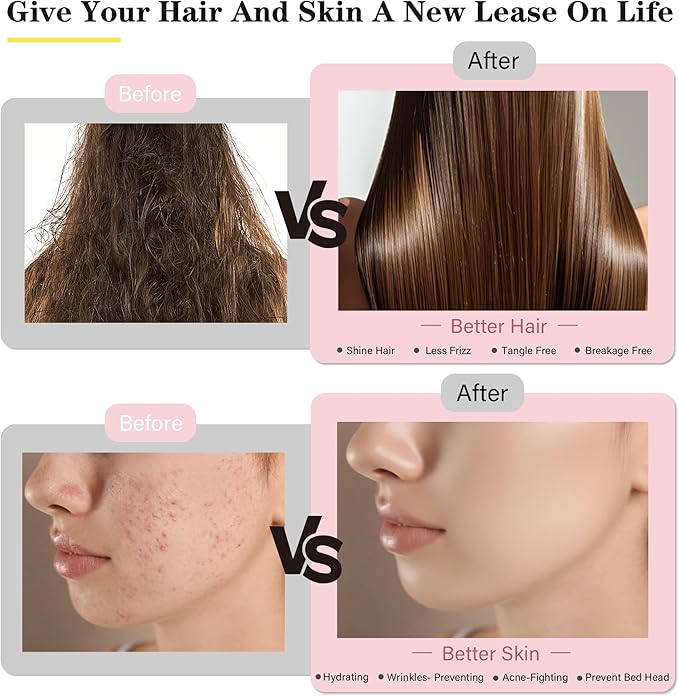 Mulberry Silk Pillow Cases Queen Size Set of 2, Ultra Smooth Soft Breathable - Image 5