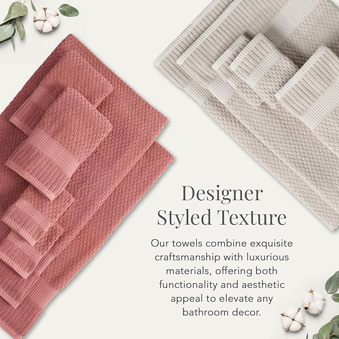NY Loft 100% Cotton Towel Set 6 Piece | Super Soft & Absorbent Quick-Dry 2 Bath - Image 5