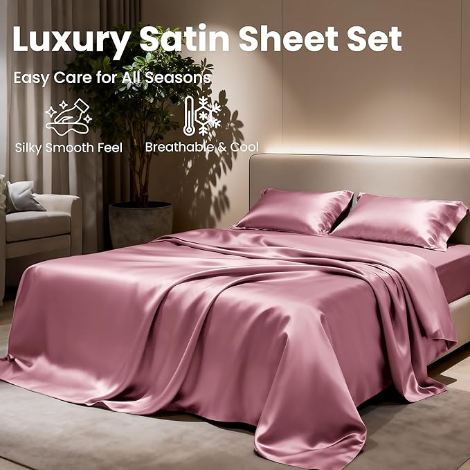 Love's cabin Full Size Satin Sheet Sets - Image 8