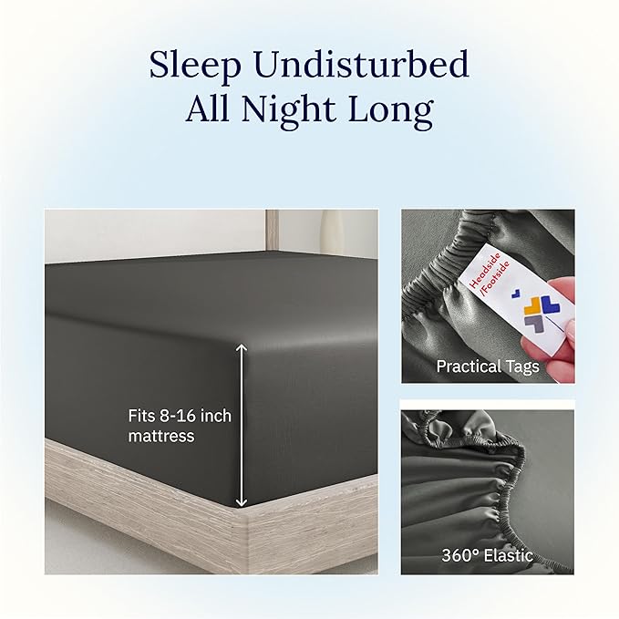 California Design Den Cal King Fitted Sheet Deep Pocket, Soft 400 Thread Count - Image 5