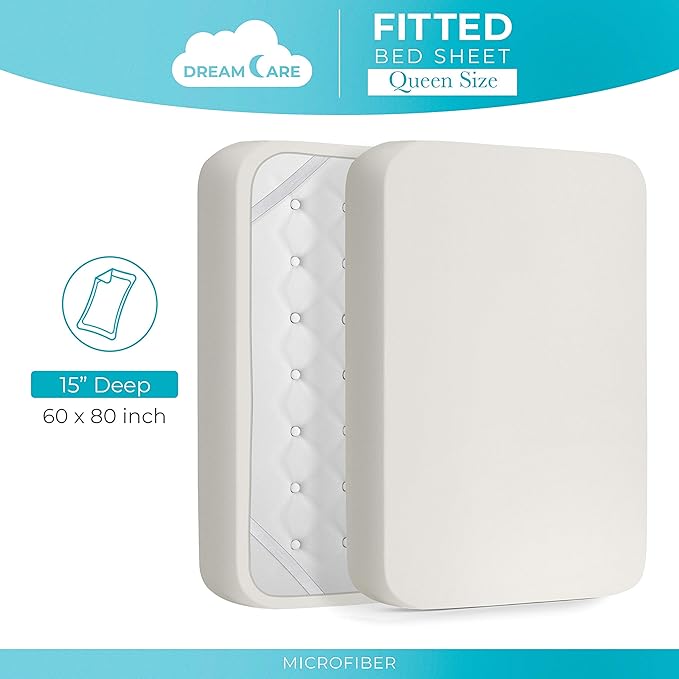 DREAMCARE Fitted Sheet Queen Size - Image 5