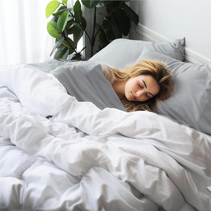 Bamboo Viscose Flat Sheets Only, 400 Thread Count Sateen Weave Full Size Flat - Image 6